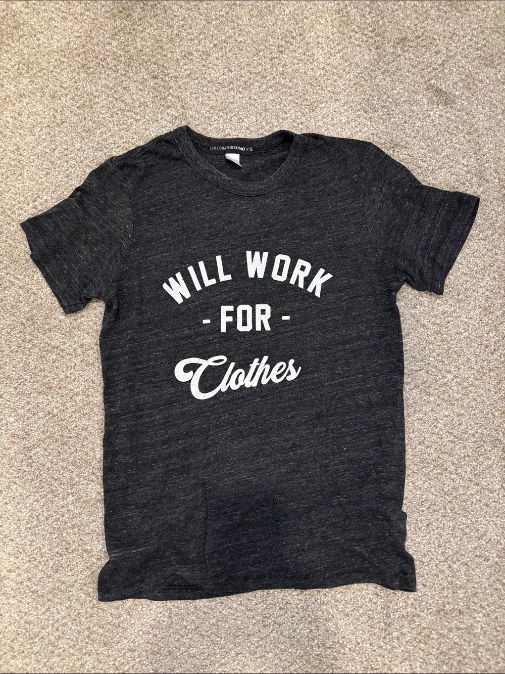 Vici Charcoal Graphic Tee with White Print